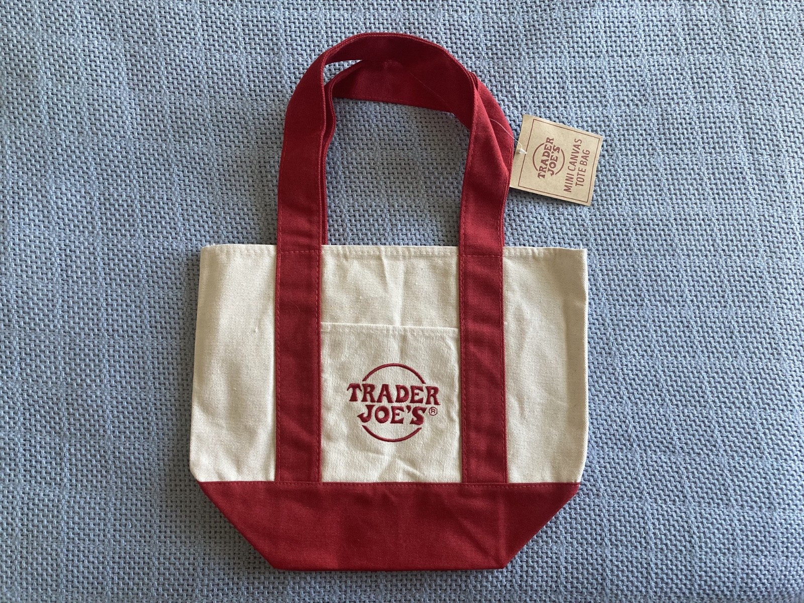 NEW! Mini Trader Joes canvas tote bags in original and pastel colors