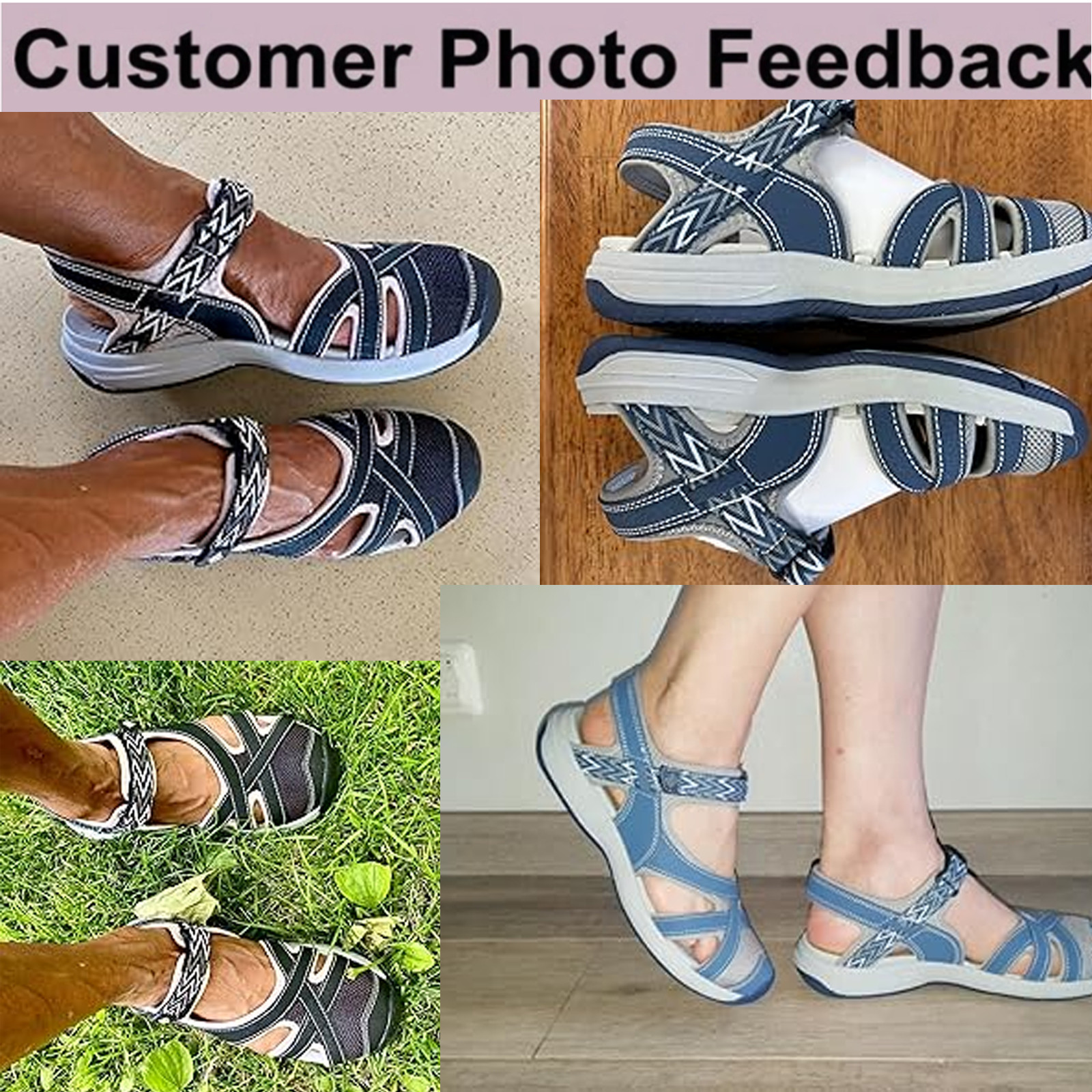 Womens Athletic Sandals Outdoor Hiking Lightweight Sports Sandals US Size 5-11
