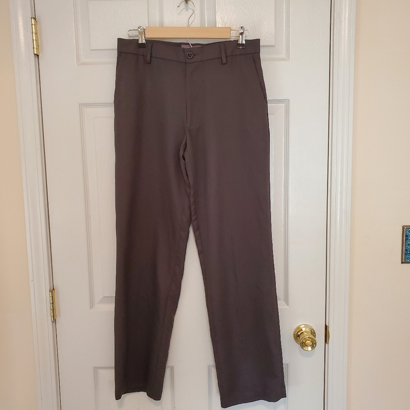 Men’s Dockers Straight Fit D2 Dress Pants Size 30 × 32 Dark Gray