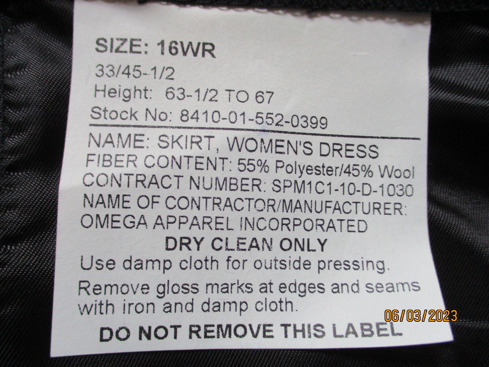 NOS DSCP Women’s Army Midnight Blue (Fully Lined) Skirts – See listing for size