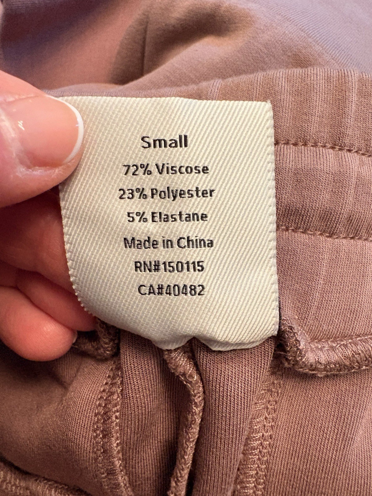 Varley Sz S Doublesoft 2 Pc Set Hawley Half Zip Sweat Slim Cuff Pant 27.5 Antler