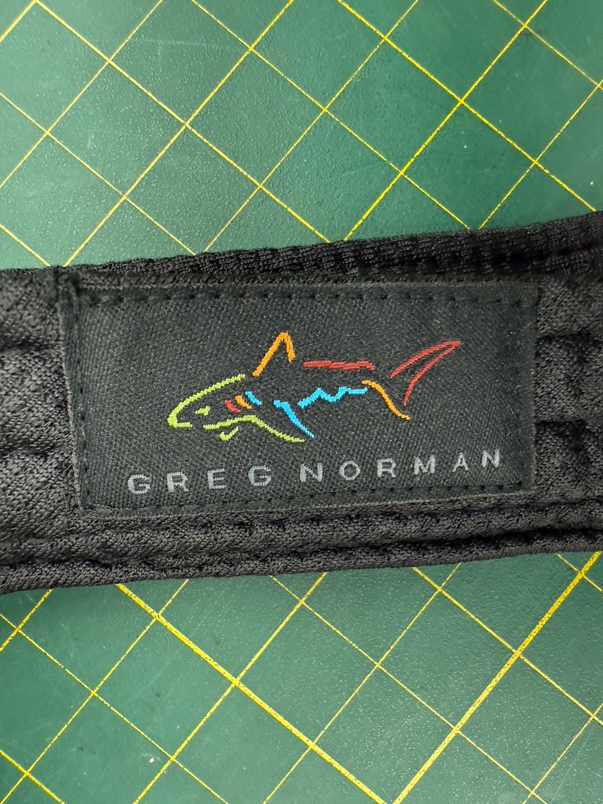 Greg Norman Black Sun Visor w/Embroidered Shark Logo – Golf Hat Cap NEW!