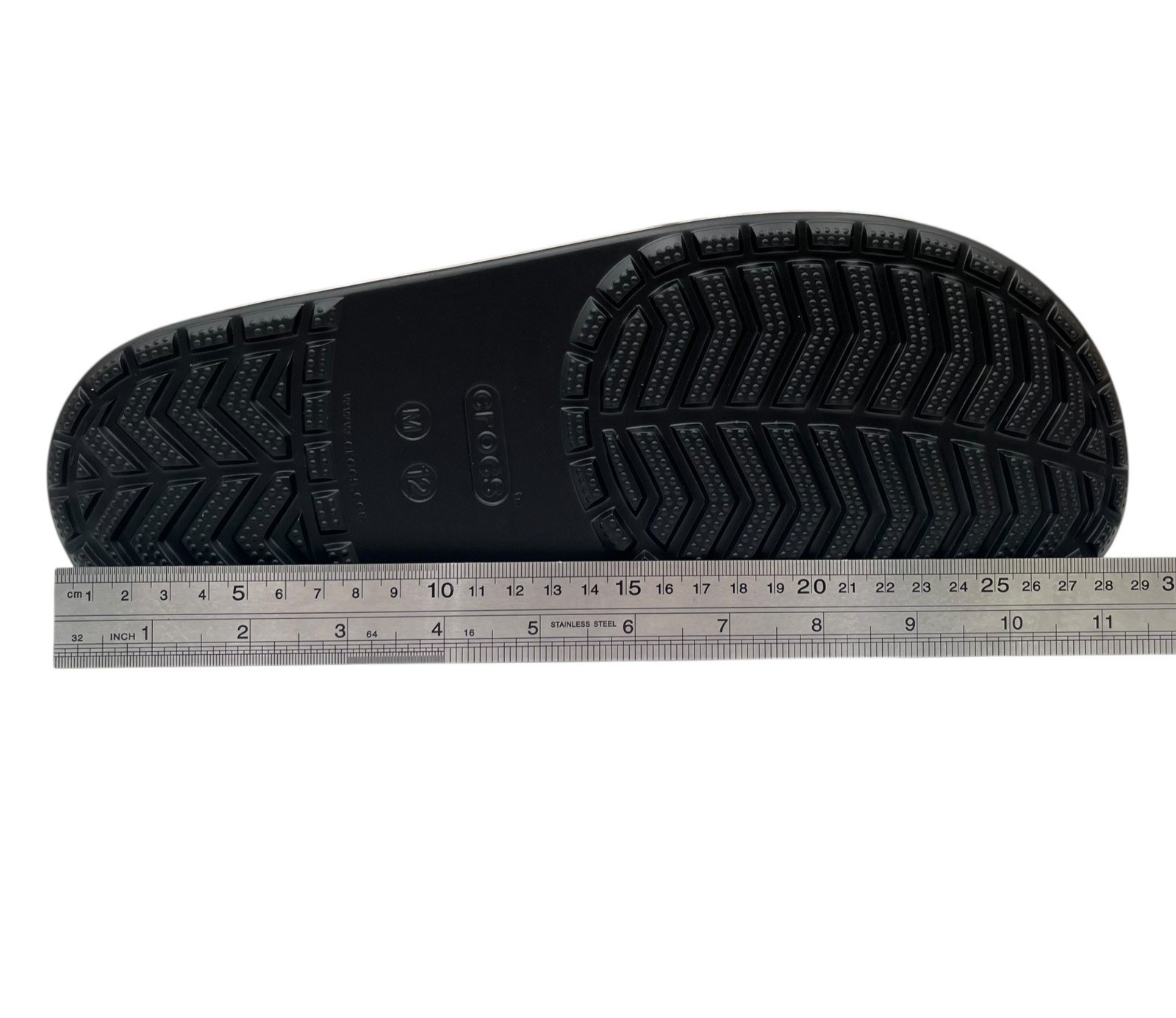 Crocs Bayaband Mens Slide Sandals Size 12 Black White Water Friendly Lightweight