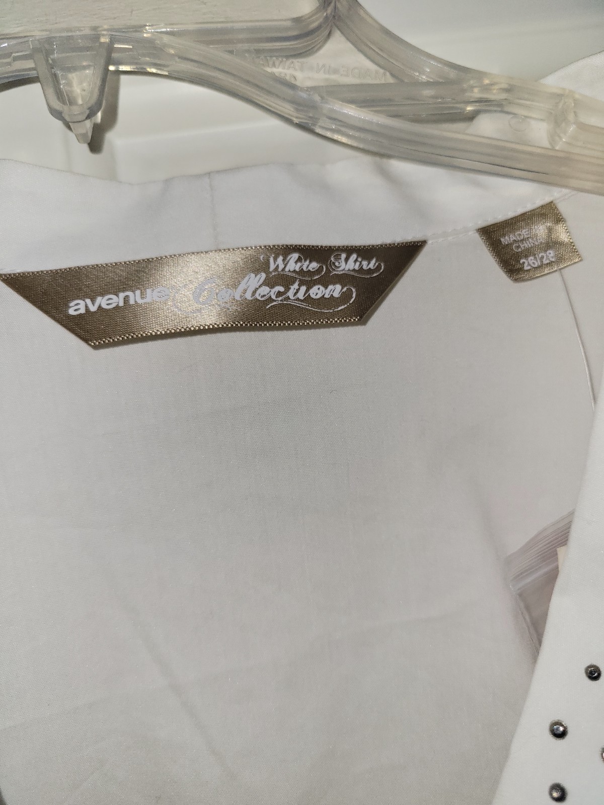 NWT Tuxedo style embellished dress shirt Dazzle Avenue White Shirt Collection