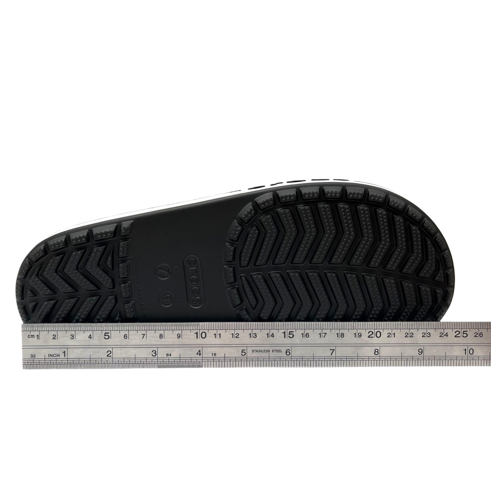 Crocs Bayaband Womens Slide Sandal Size 9 Black White Water Friendly Lightweight