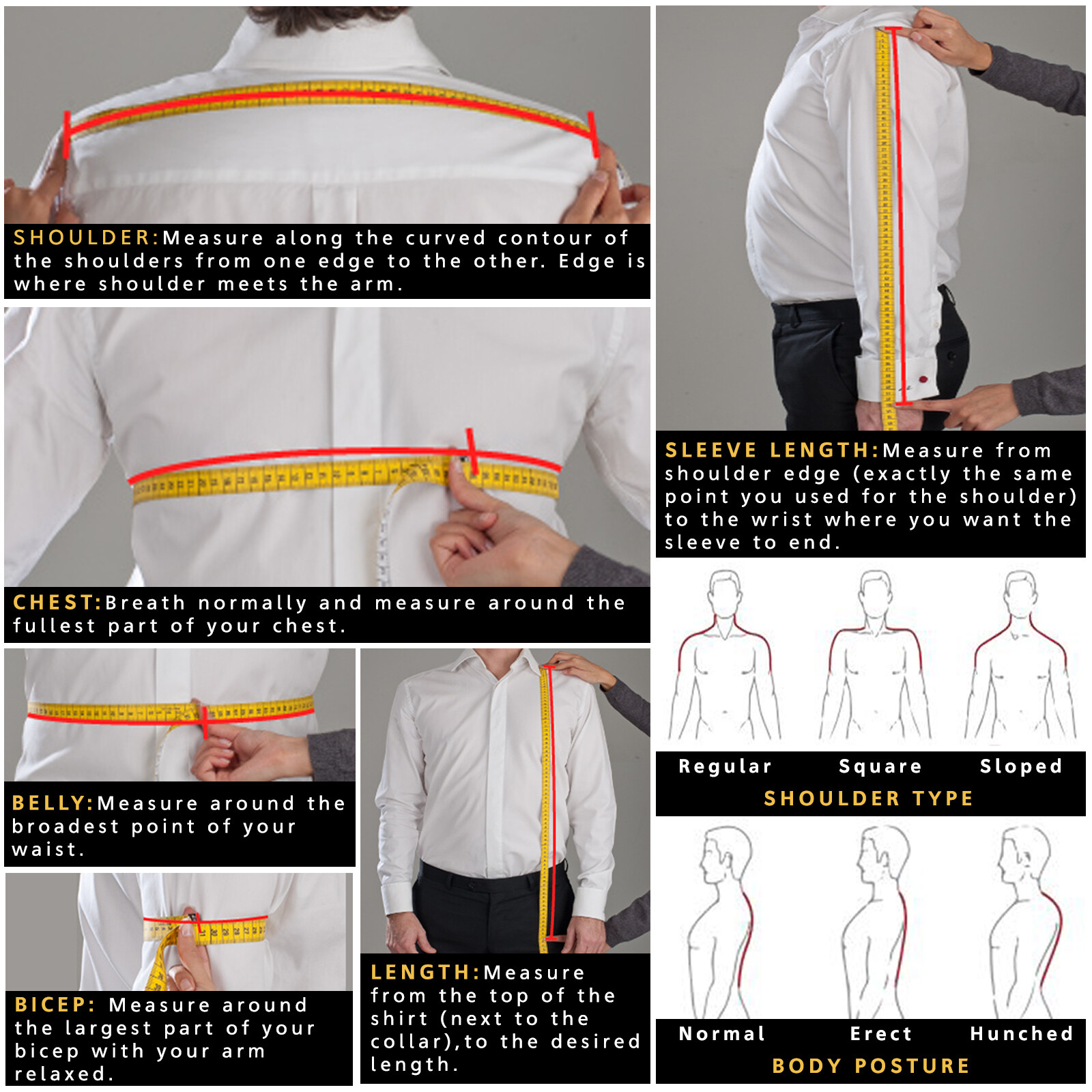 5 x Mens Shirts Custom Made to Measure Business Formal Casual All Sizes & Fit