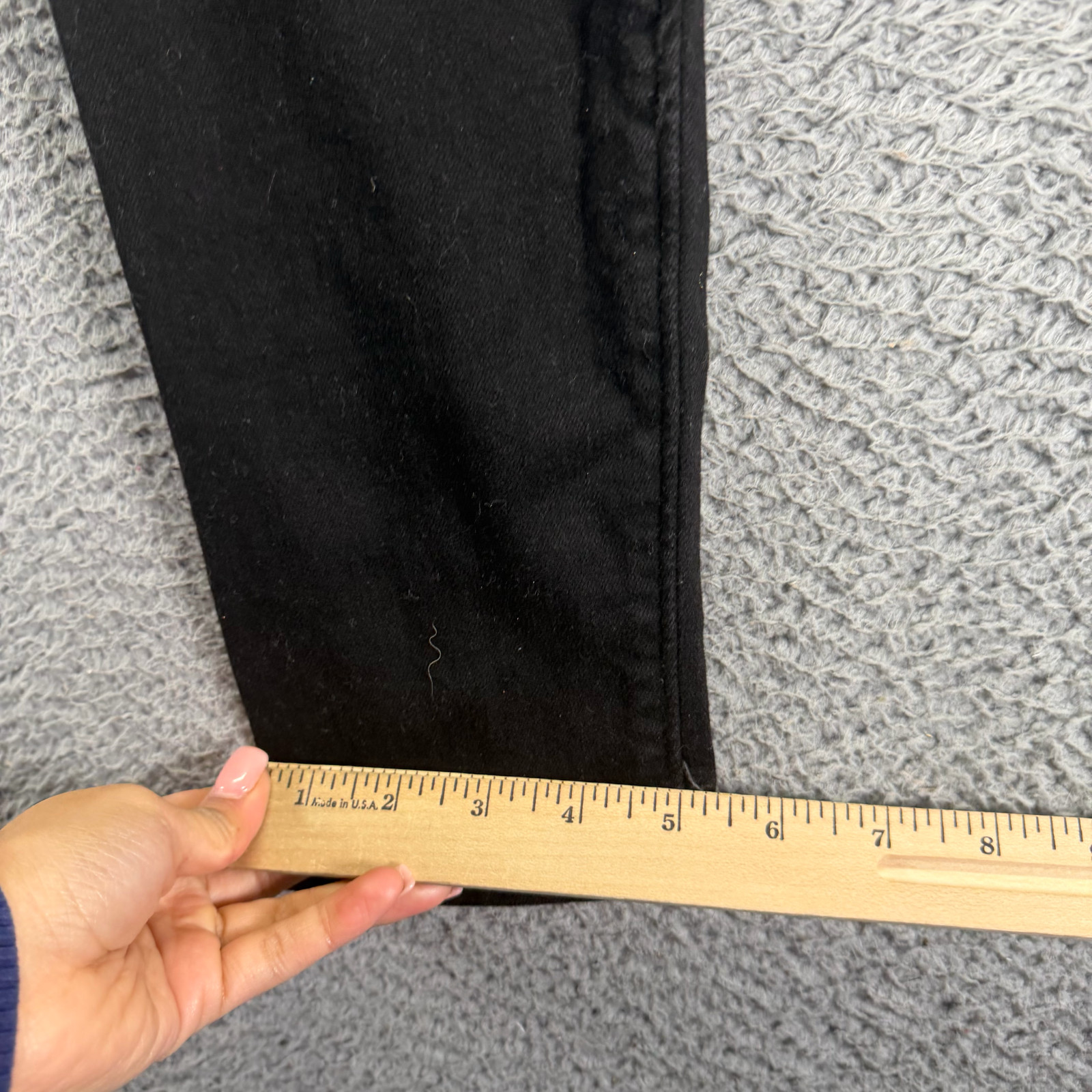 Hollister Jeans Mens 29×30 Black Cotton Denim Skinny Leg Stretch Workwear Travel