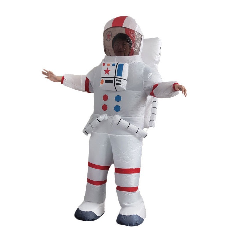 Inflatable Astronaute Space Suit Adult Costume w/Fan For Outdoor Halloween Party