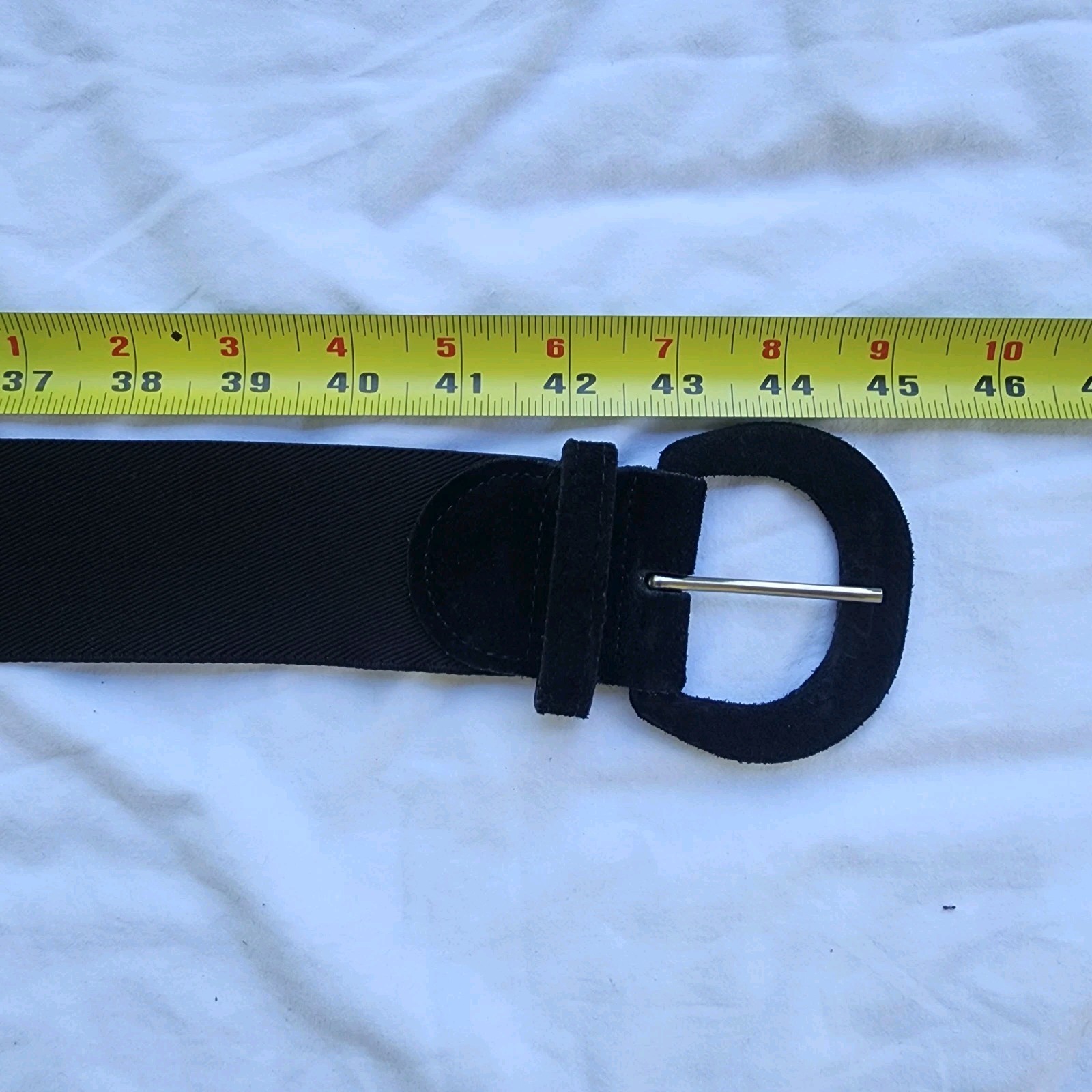 Women’s Vintage Y2K Black Elastic Stretch W/Suede Like Ends Size XL