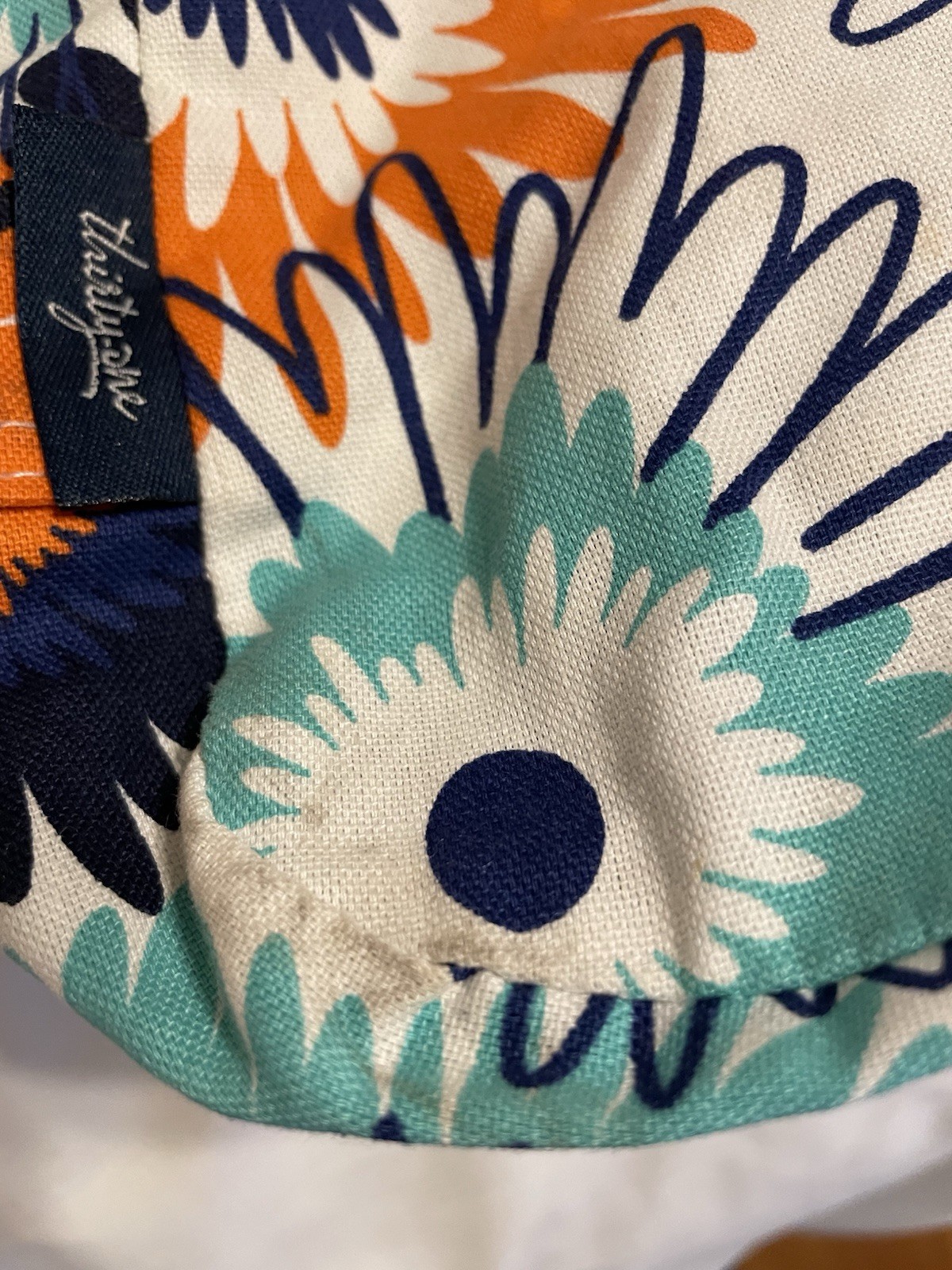 Thirty-One Reversible Paradise Pop & Navy Wave Retired Crossbody Hobo Bag