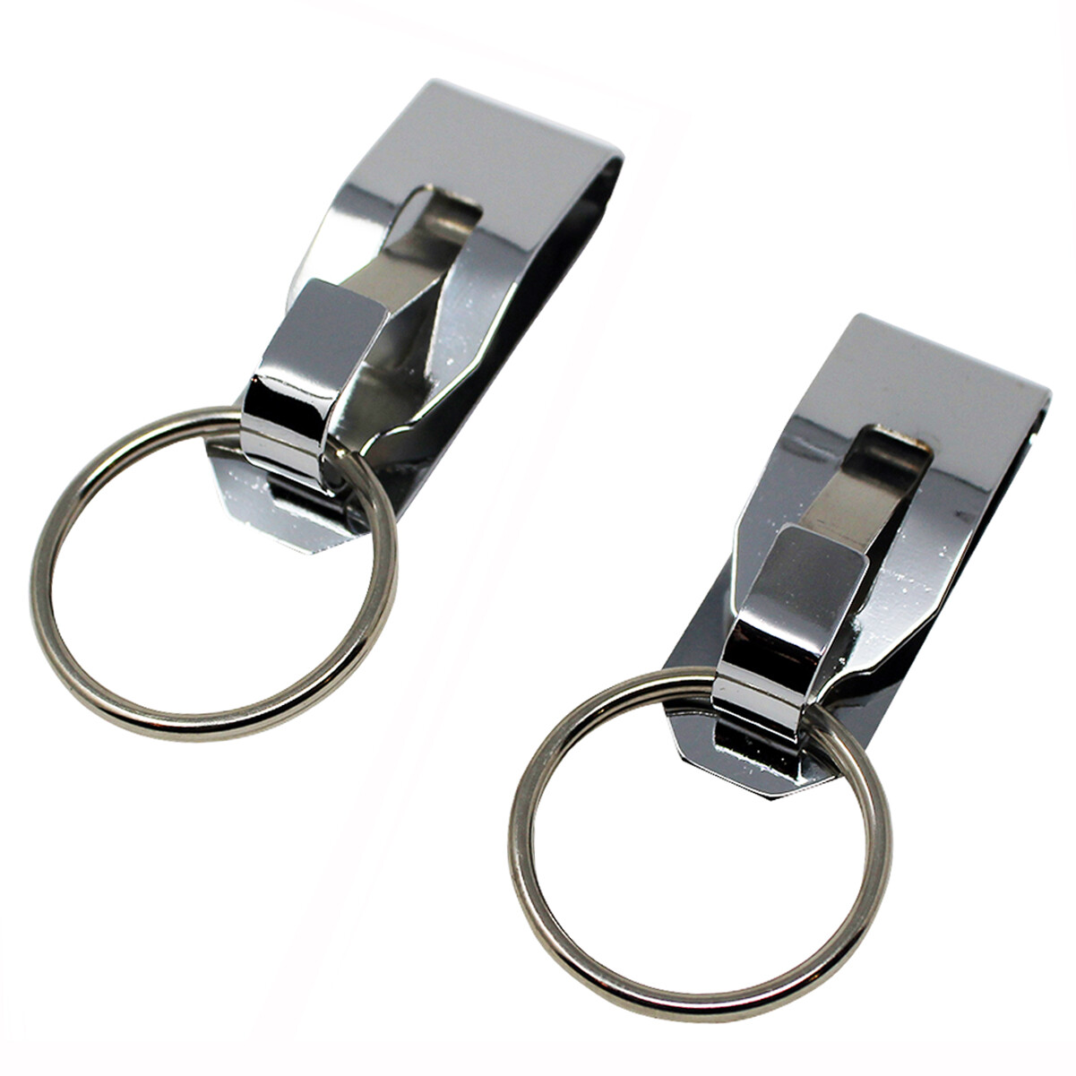 5 Pcs Secure Belt Clip Key Holder w Metal Hook & Heavy Duty 1 1/4″ Keychain Ring