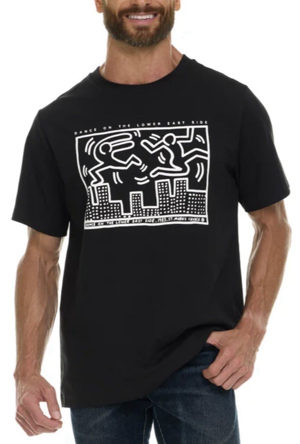 Keith Haring Men’s Graphic Tee Blue/Beige/Black Pick Size S, M, L, XL, XXL NWT