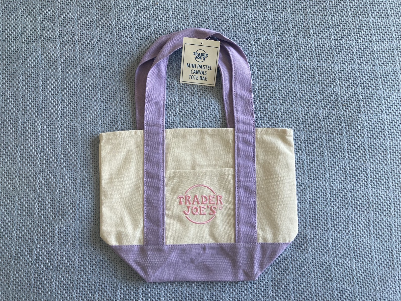 NEW! Mini Trader Joes canvas tote bags in original and pastel colors
