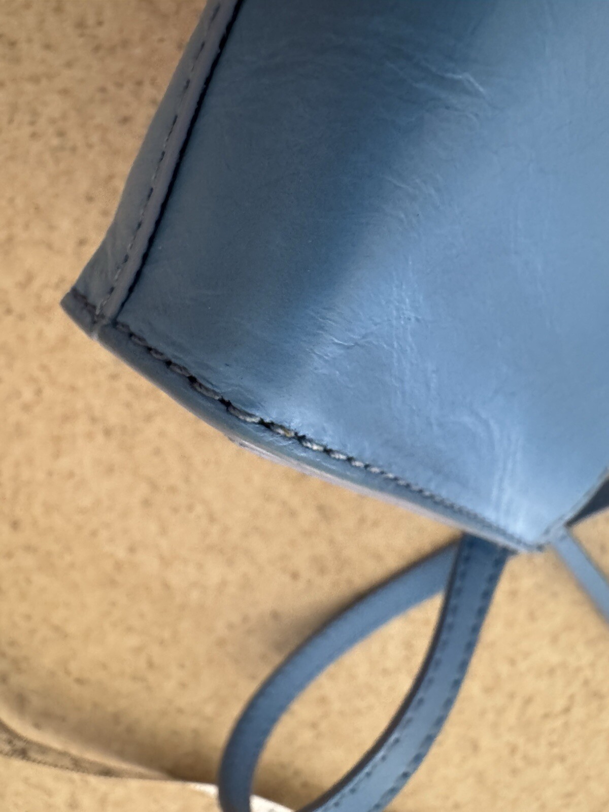 HOBO Jewel Small Leather Crossbody Bag in Tranquil Blue CLEAN