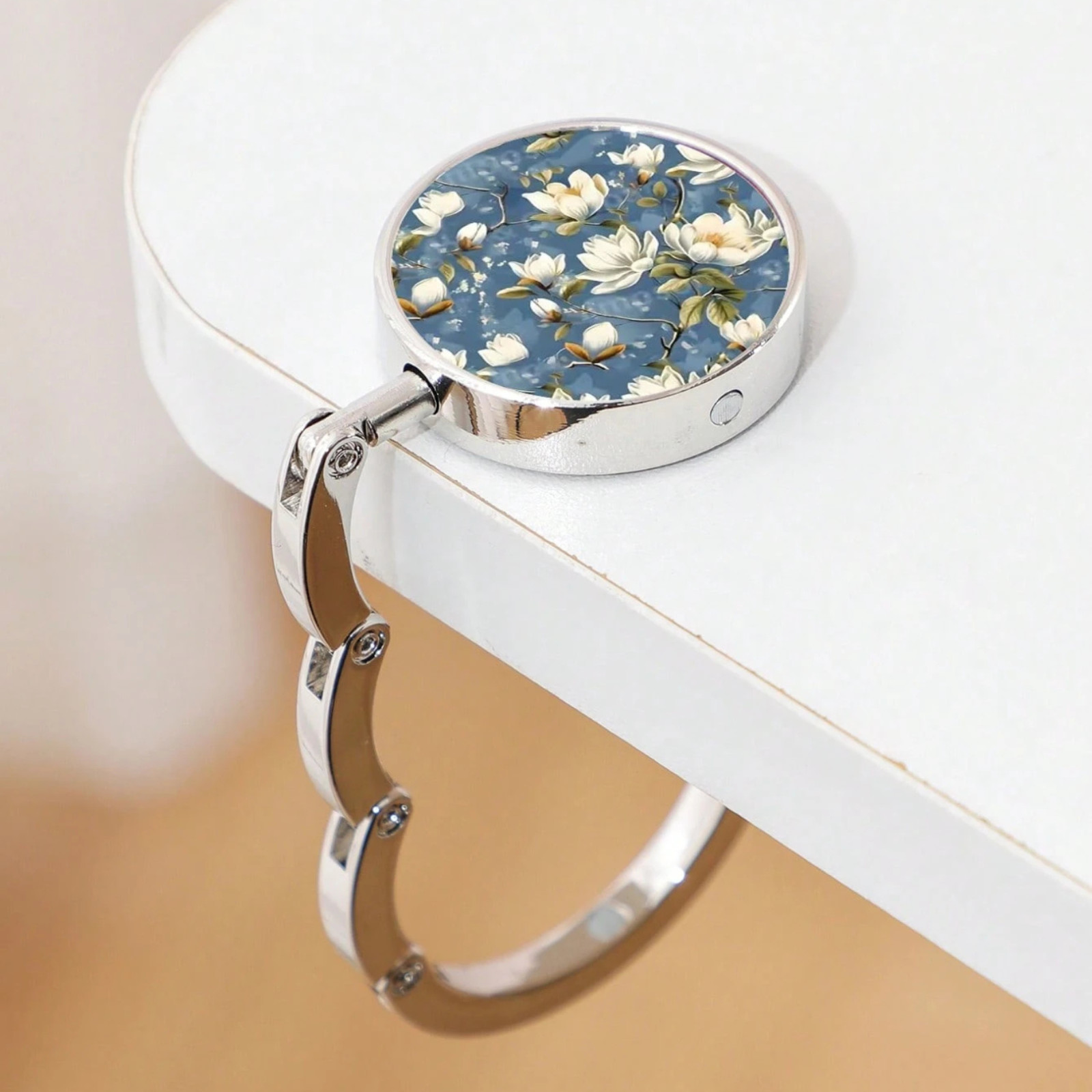 Floral Purse Hook Foldable Handbag Fashionable Table Hanger Wallet Holder Travel