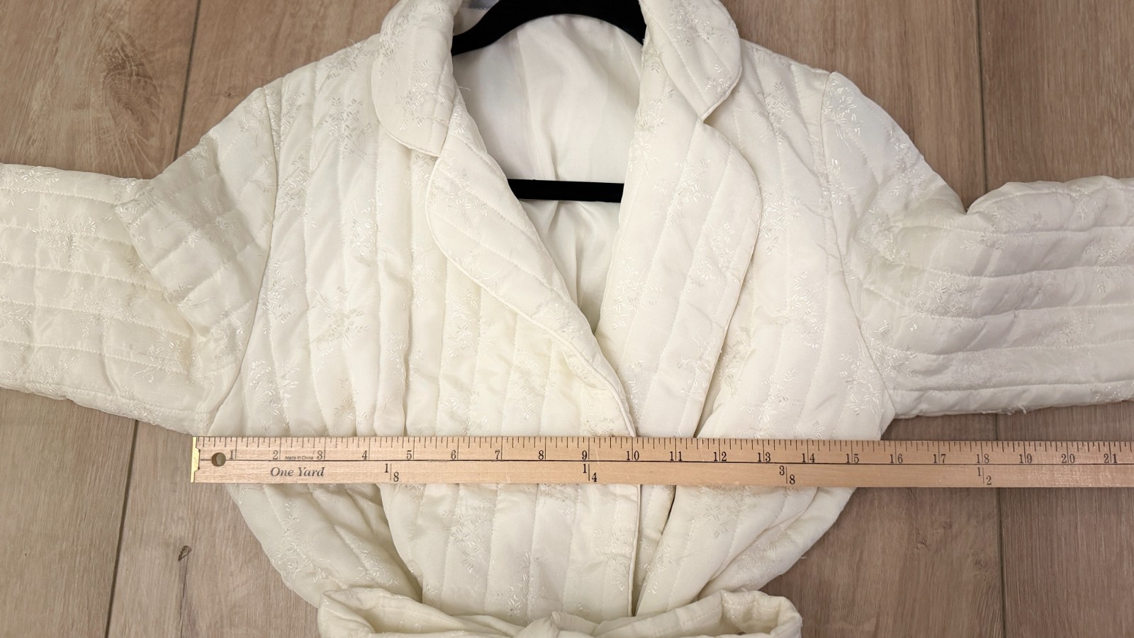 Vtg Evan-Picone Quilted Fully Lined Luxurious Lounge Arnel Robe-Women’s M-Tie