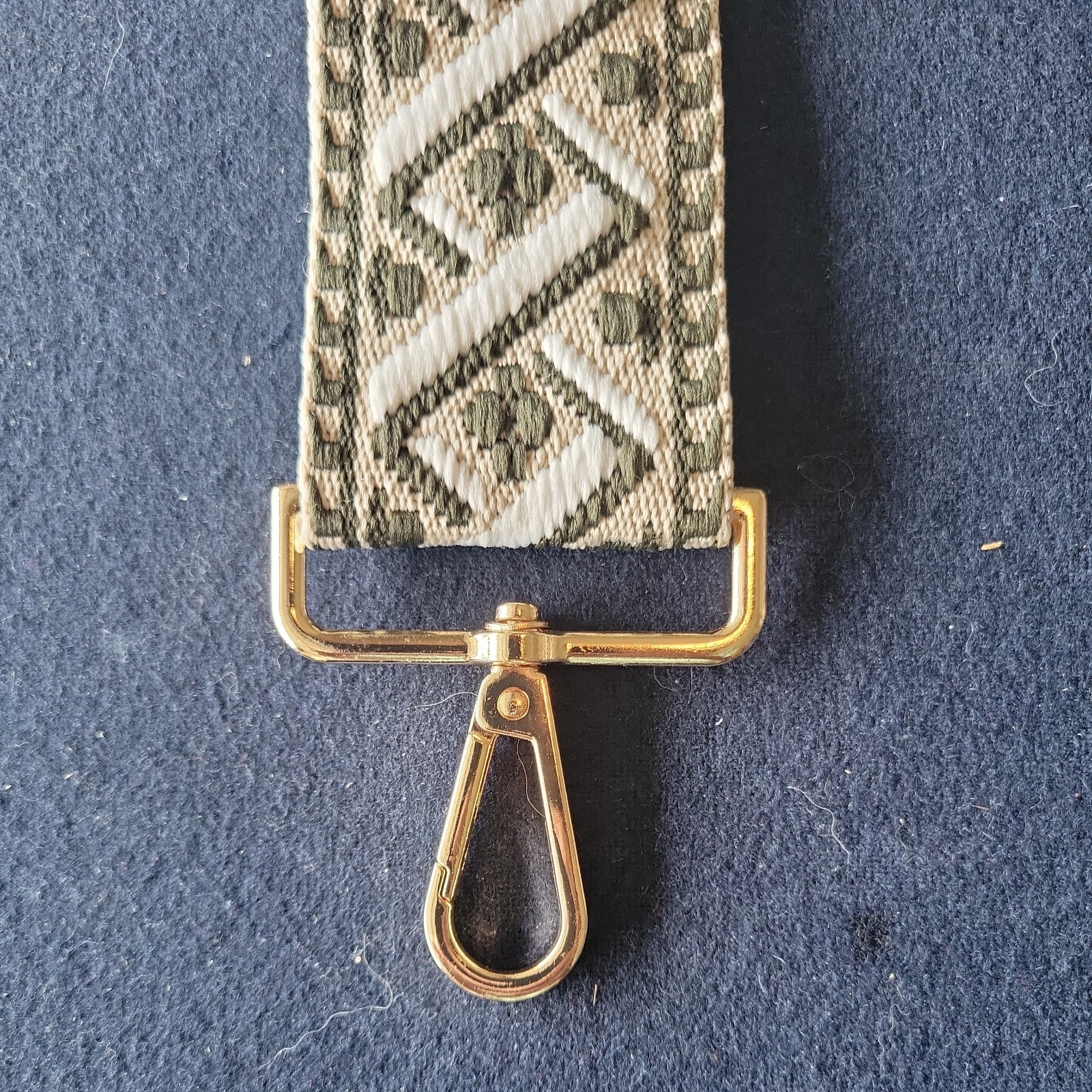 Fashion Shoulder Strap Adjustable Replacement Green/ white/ tan 2in