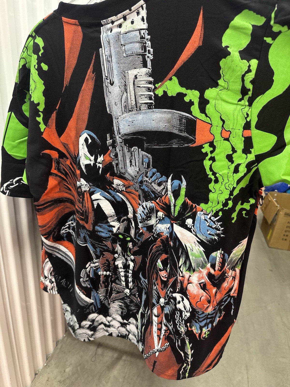Spawn Modern AOP Black T-shirt Size XL Crown Tag All Over Print Comics
