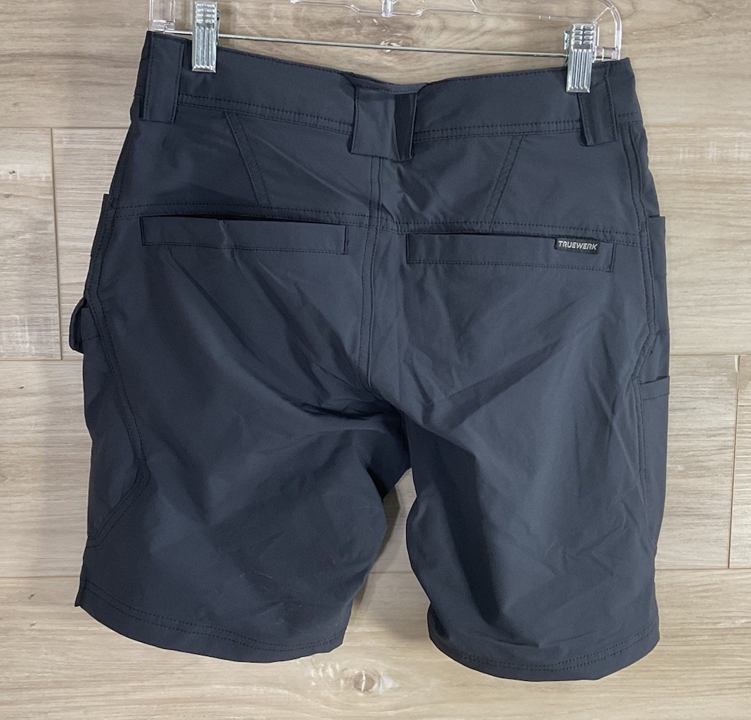 NEW TRUEWERK Men’s T1 Werkshort Cargo Shorts Workwear Navy Size 28 Short Hiking