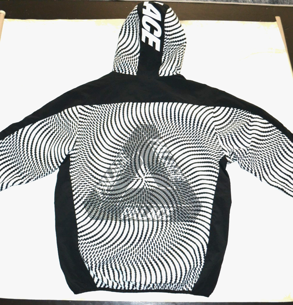 Rare! PALACE SKATEBOARDS Swirl Hood Jacket Men’s Large Nylon Windbreaker