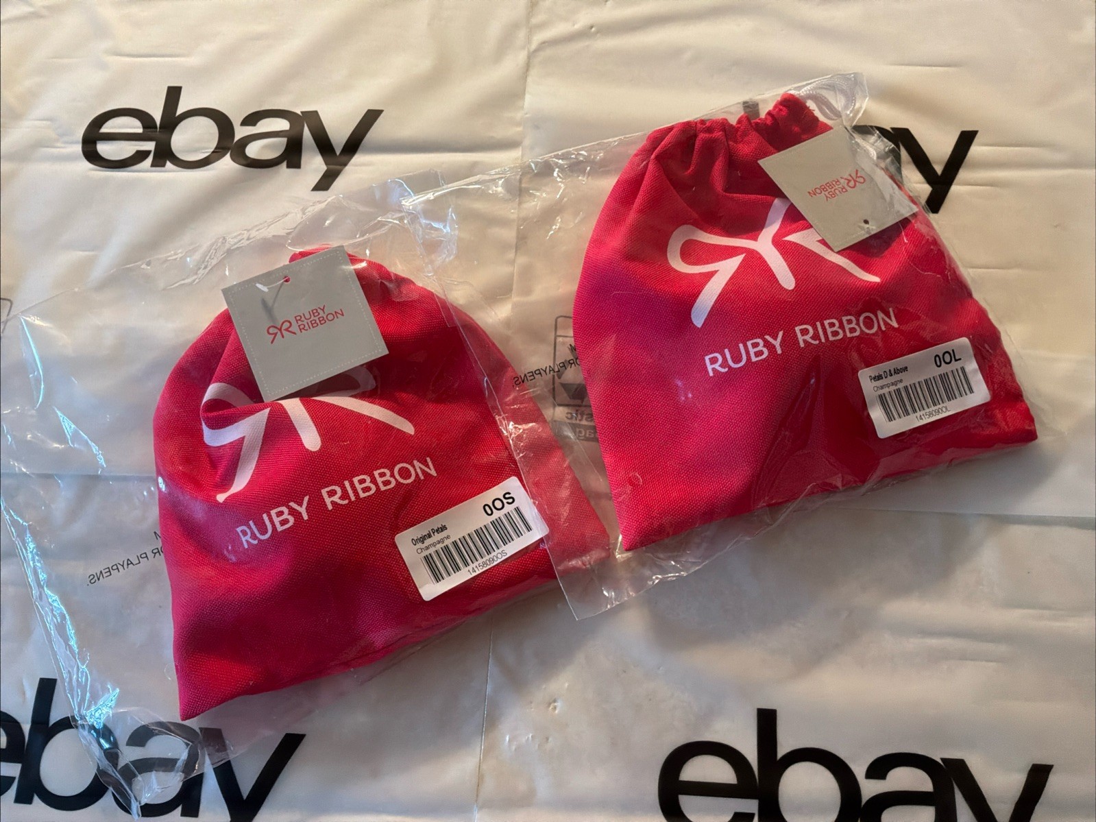 Ruby Ribbon Petals D & Above Bra Inserts Pads 0OL Champagne Nude NWT Set of 2