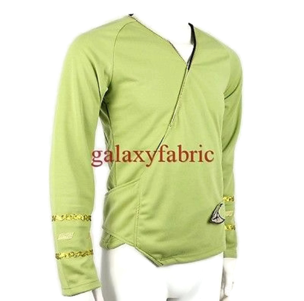 Star Trek Green Wrap Command Uniform Costume Shirt TOS The Original Series