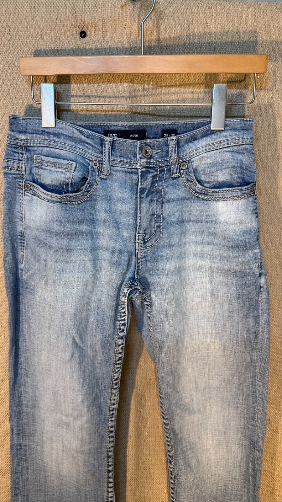 BKE Aiden Jeans Mens 28×30 Light Wash Straight Relaxed Denim Pants