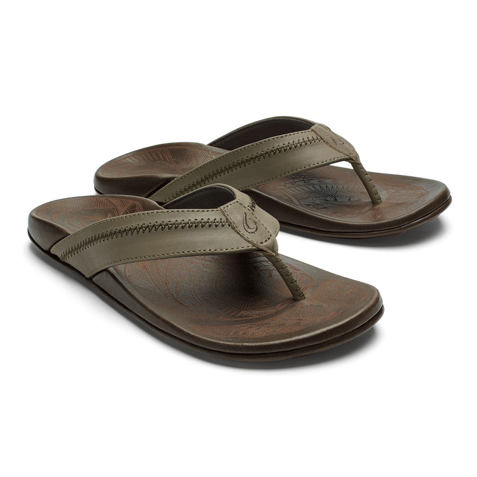 OluKai Hiapo Men’s Leather Sandals Brand New Authentic