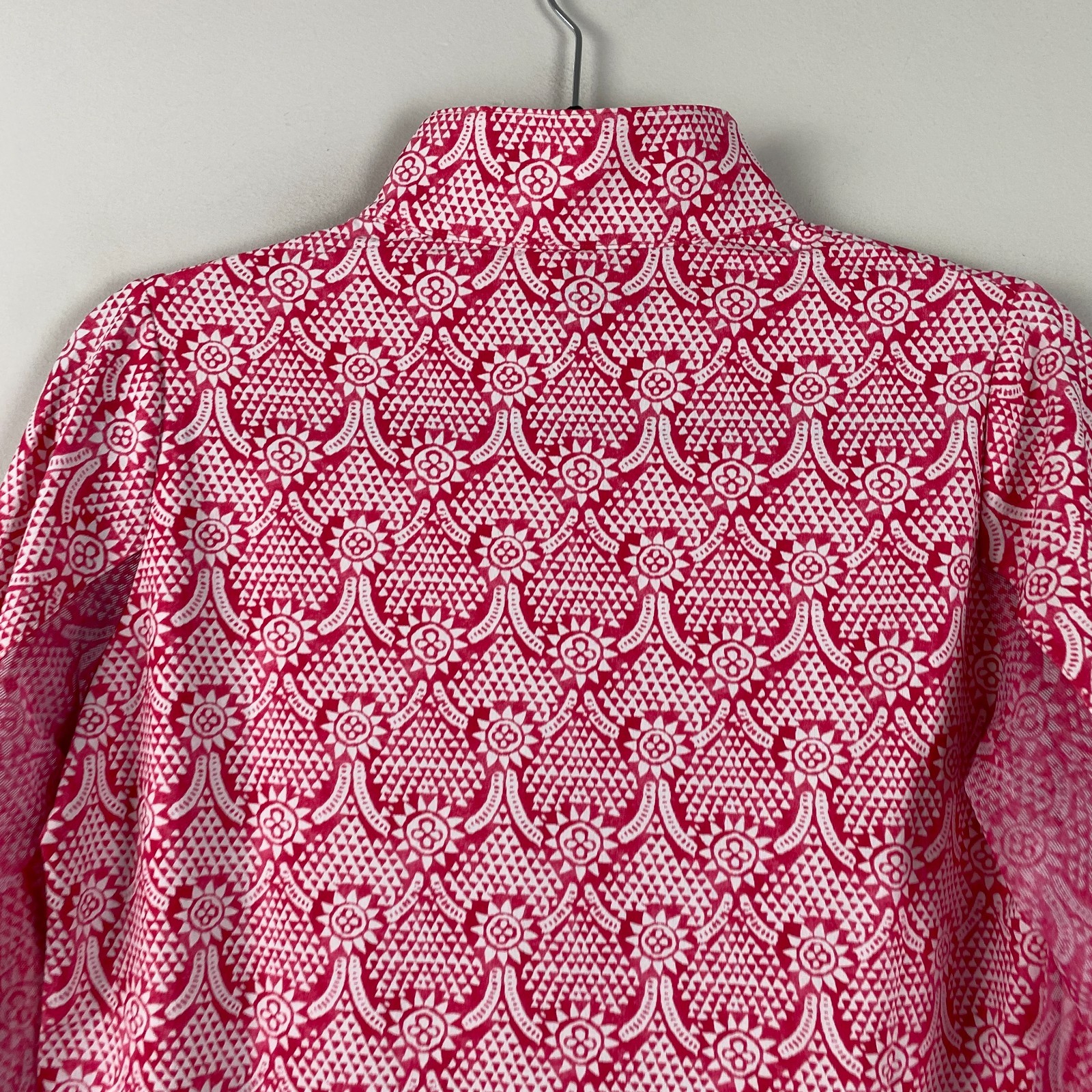 Ibkul Top Womens S Long Sleeve 1/4 Zip Mock Neck Pullover Leslie Watermelon
