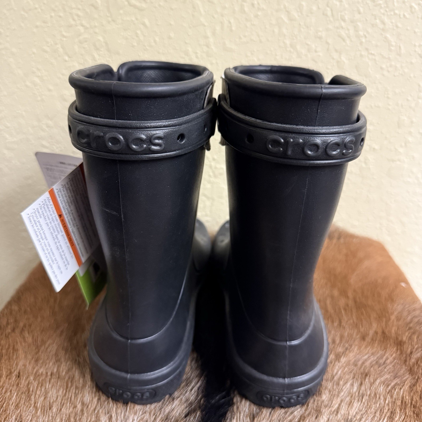 NEW Crocs Reny II Rain Boots Black Men 4 Women 6 Waterproof Lightweight