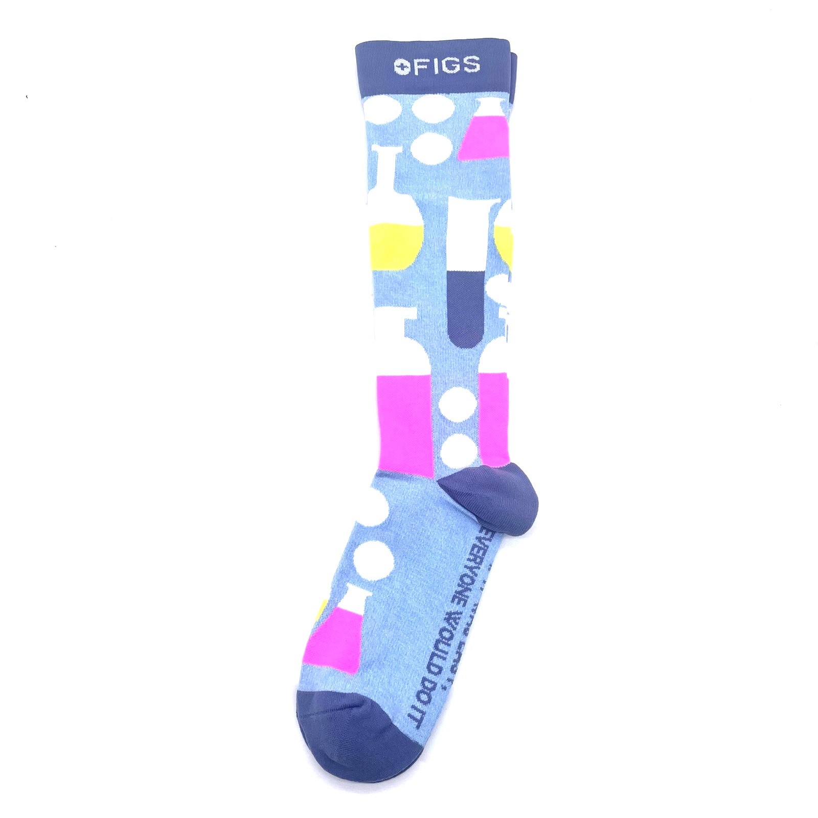 1 Pair FIGS Compression Colorful Socks Size L