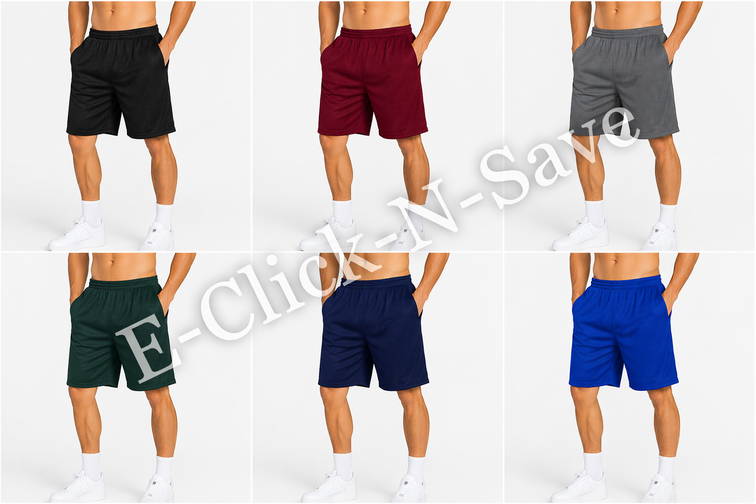 MENS ATHLETIC JERSEY 2 POCKET MESH SHORTS GYM WORKOUT BASKETBALL FITNESS S~5XL