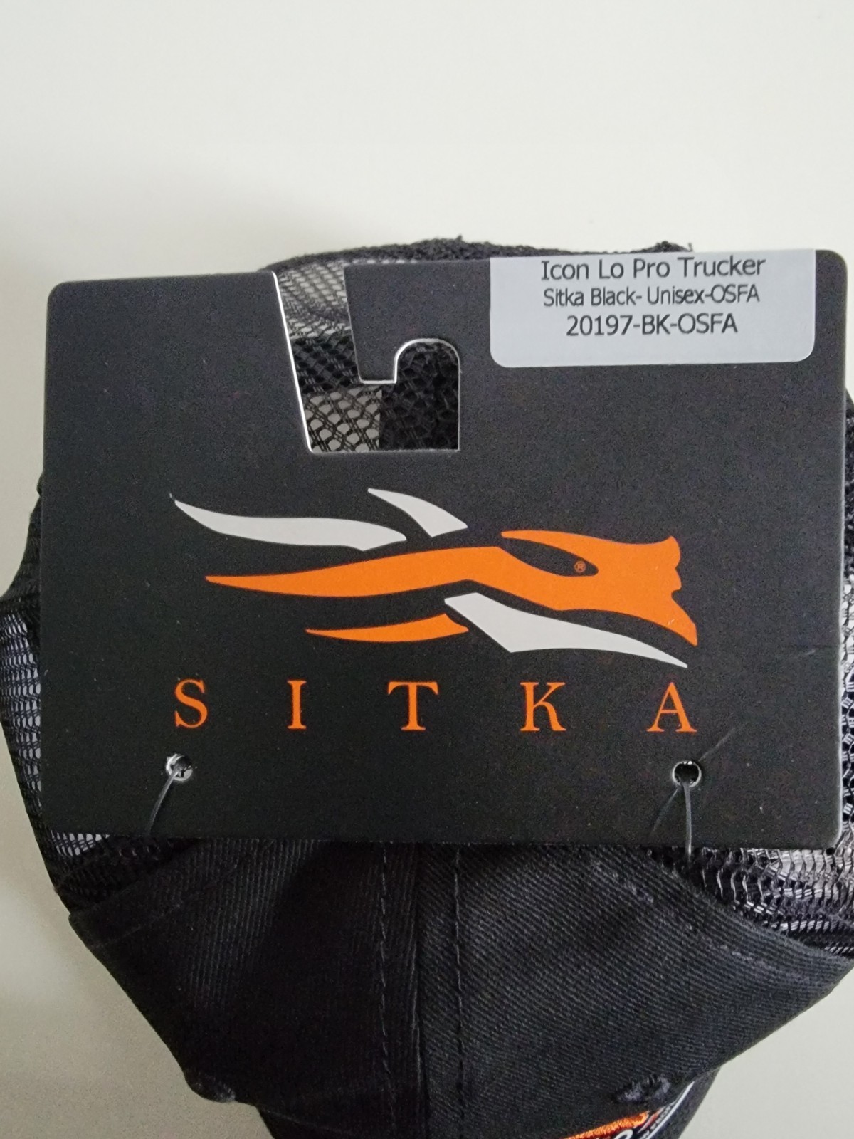SITKA Icon Lo Pro Cap Hat Hunting Black Low Profile One Size Trucker Hat NWT