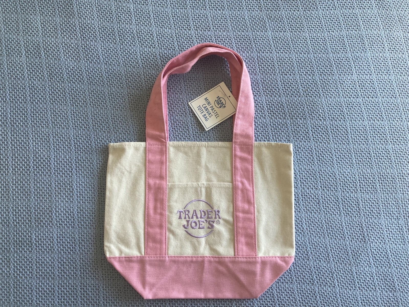 NEW! Mini Trader Joes canvas tote bags in original and pastel colors