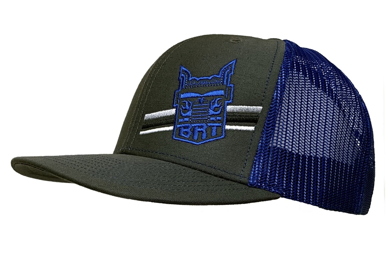 Big Rig Trucks ‘Tees’ Richardson Charcoal Grey/Blue Mesh Hat