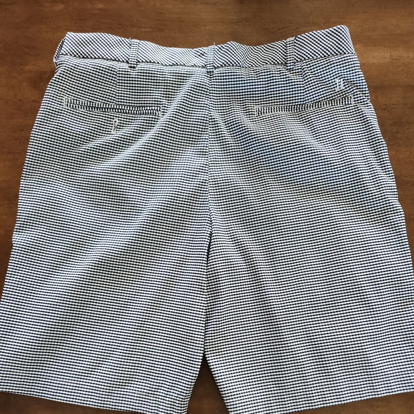 Walter Hagen Men’s Flat Front 9″ Inseam Poly Stretch Checkered Golf Shorts 34