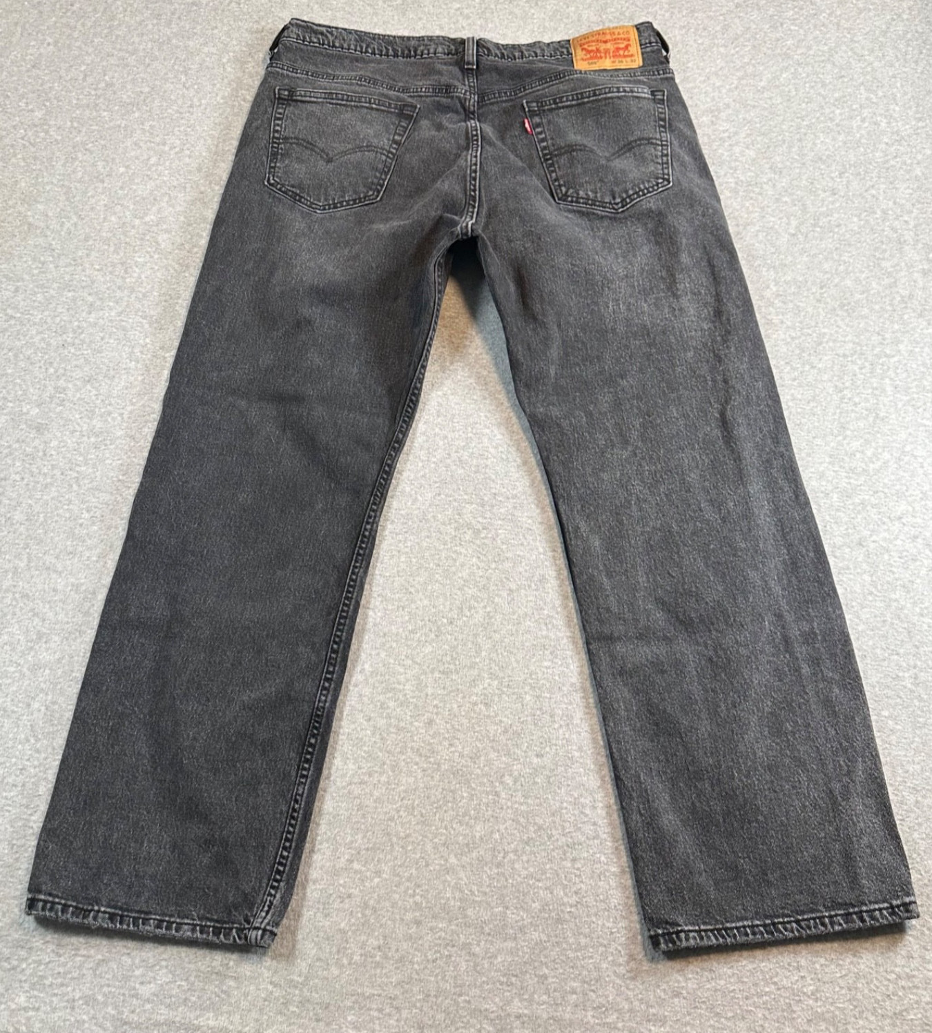 Levi’s 569 Men’s Size 36Wx32L Loose Straight Black Denim Jeans Stretch
