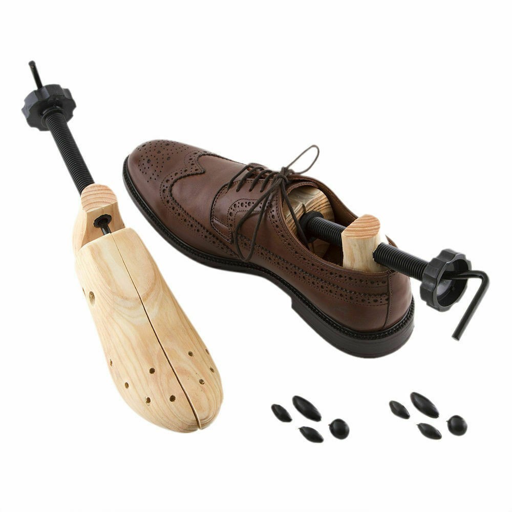 ✅ 2025 One Pair 2-way Wooden Adjustable Shoe Stretcher for Men Women Size 9-13