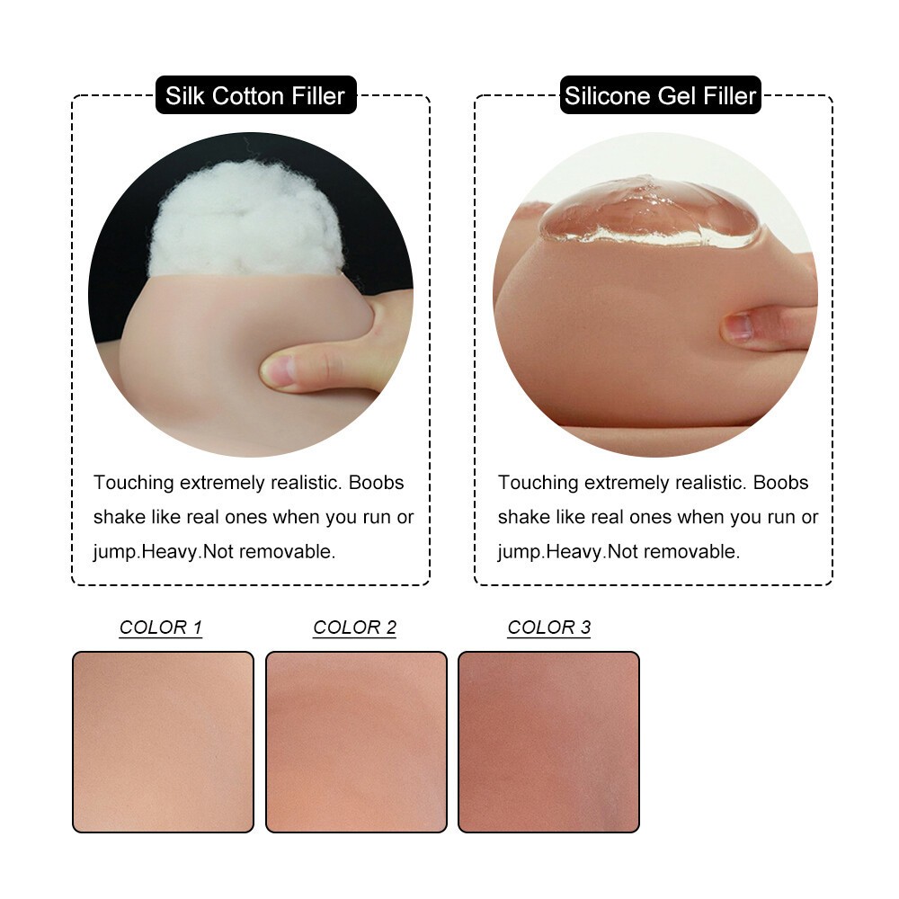 C-E Cup Silicone BodySuit Breast Forms Fake Vagina Hip Shaping Female Body Suit