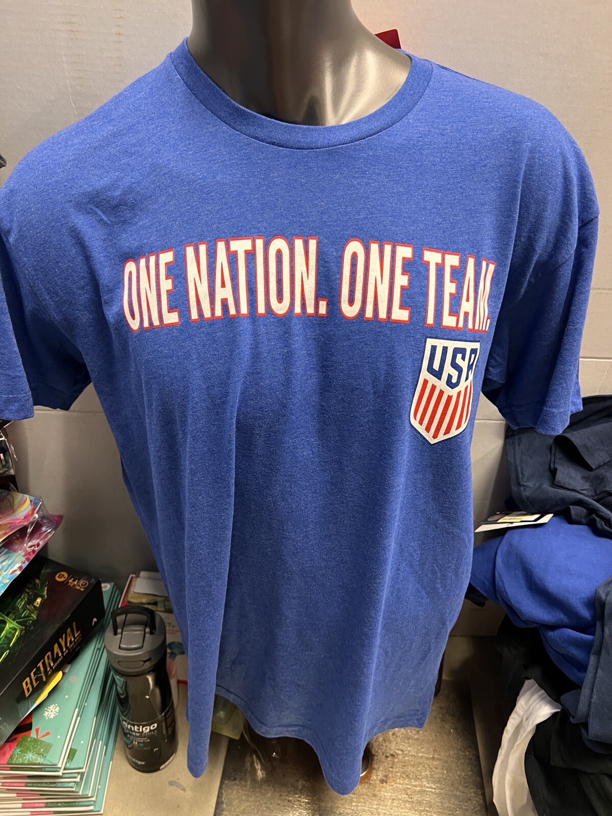 Team USA One Nation One Team T-Shirt Blue Sizes SOCCER SHIRT NEW WITH TAGS