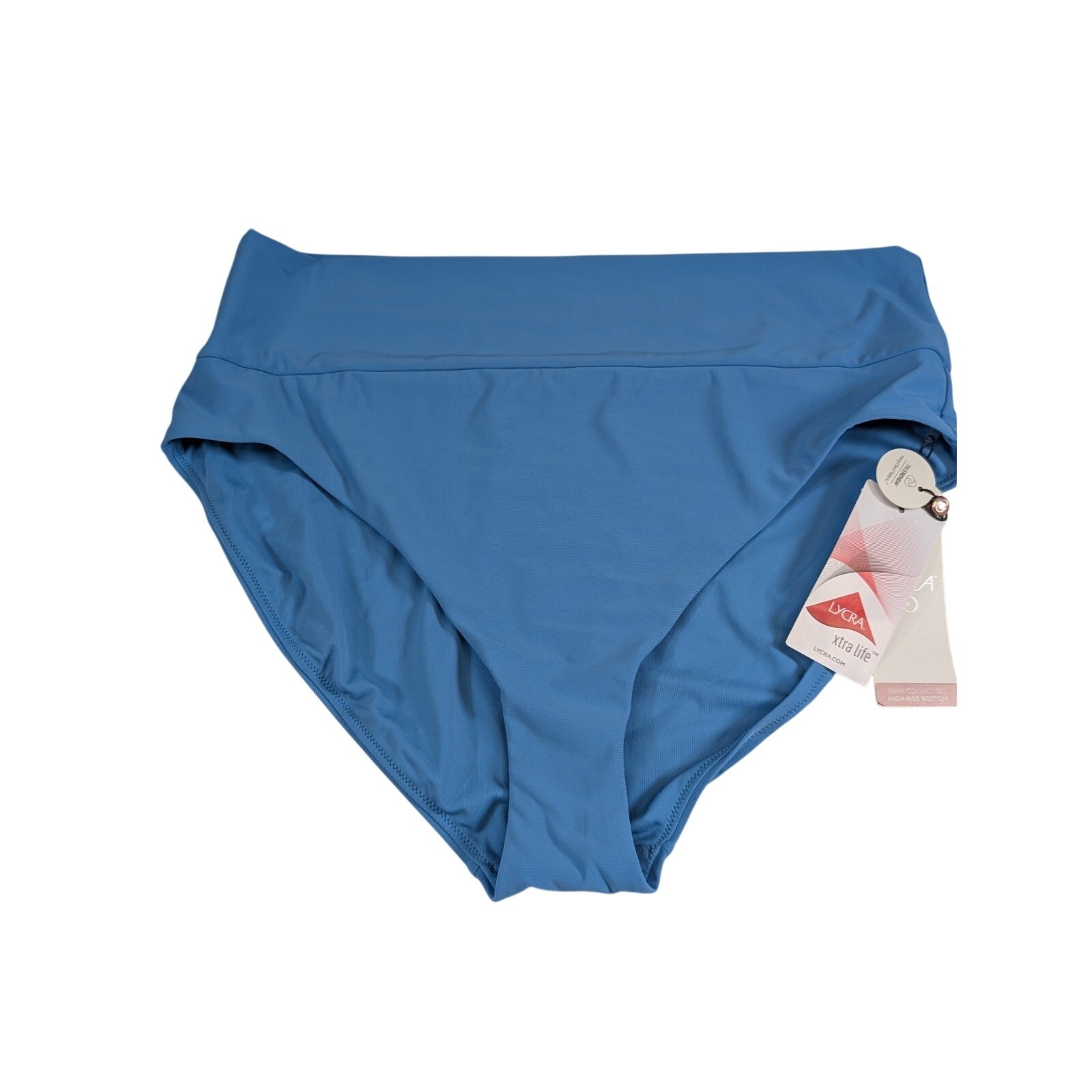 Calia Women’s Size XXL Wide Banded High Rise Swim Bottoms Tranquil Blue NWT