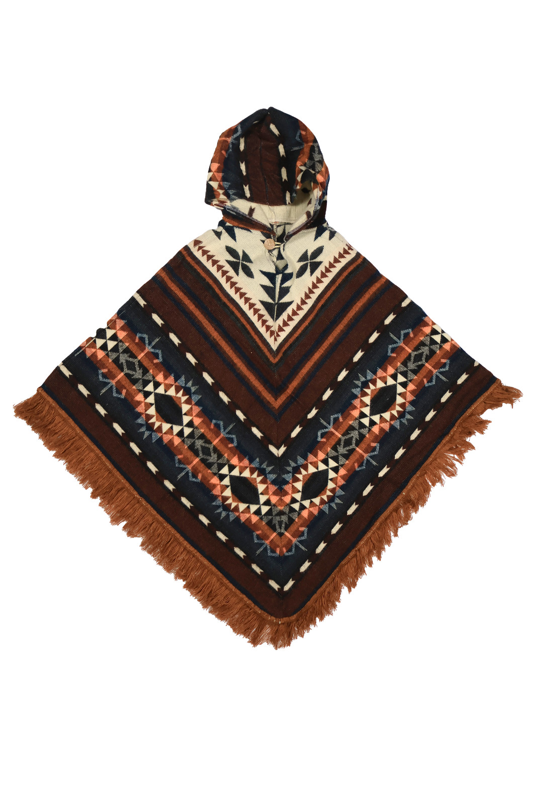 Handmade Ecuadorian Alpaca Poncho, Authentic Indigenous Artisan Wool Cape