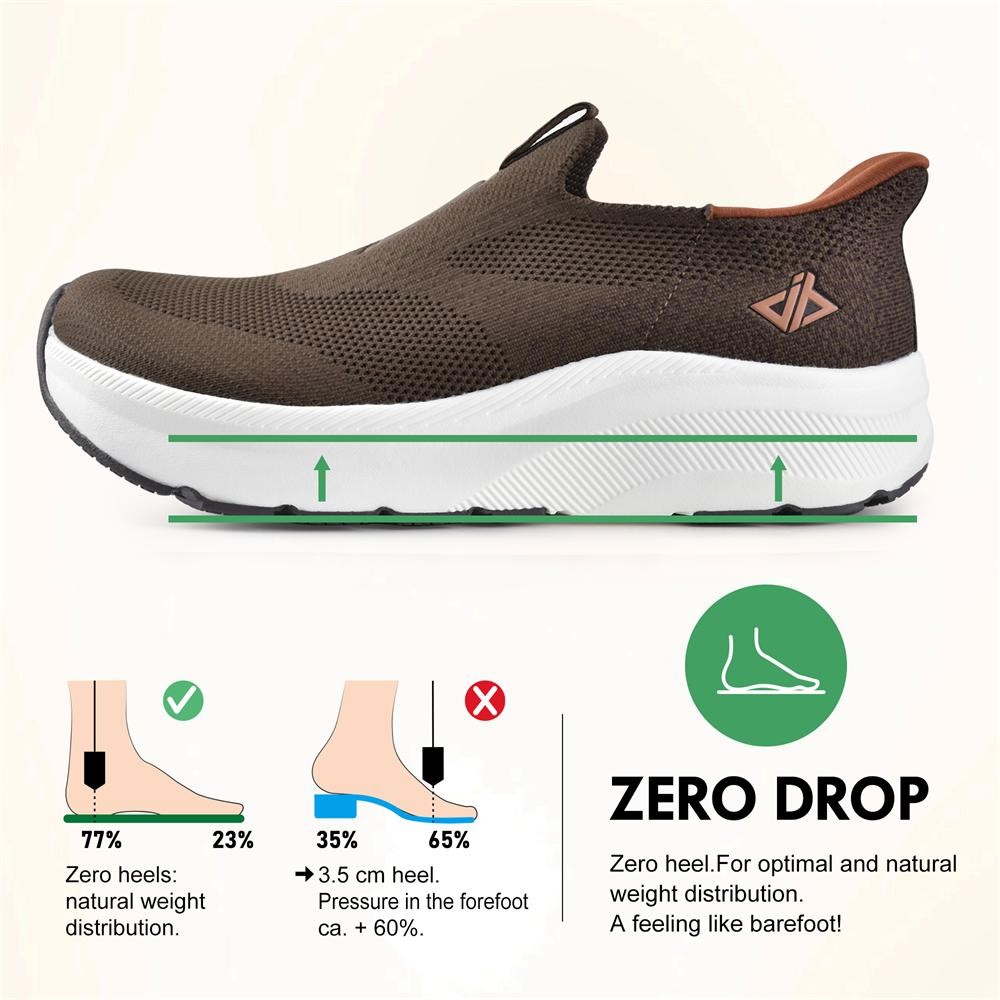 Men’s Slip in Shoes Wide Toe Box Arch Support Orthopedic Sport Walking Sneakers
