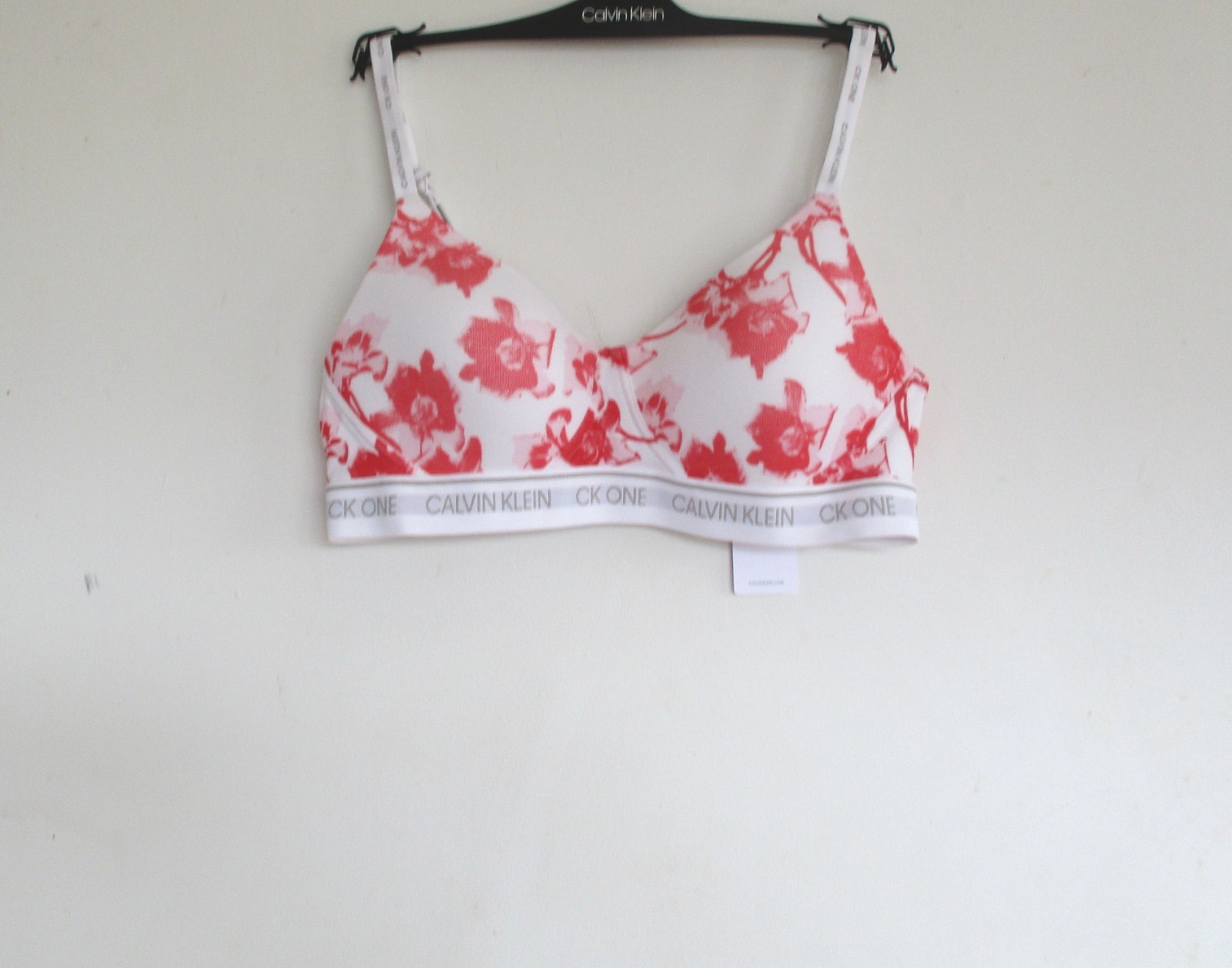 Calvin Klein Archive Logo Lightly Lined Wirefree Bralette QF6094 S, M $38.00 NWT