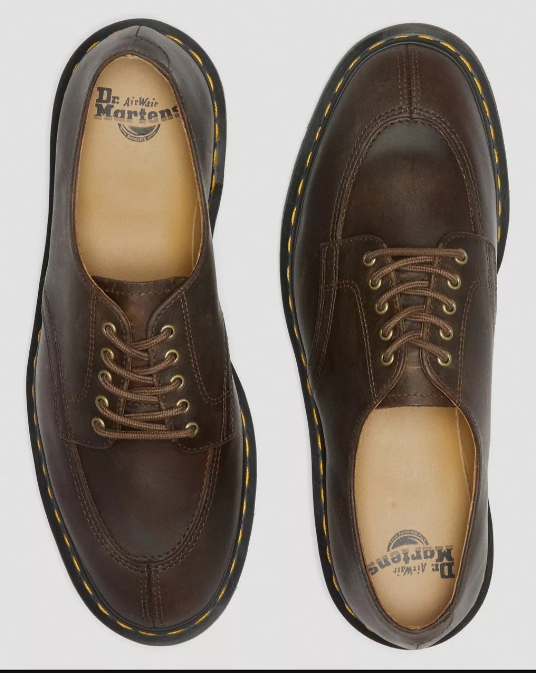 Dr. Martens 2046 Crazy Horse Dark Brown Leather Shoes Oxford UK 4 Women 6 Men 5