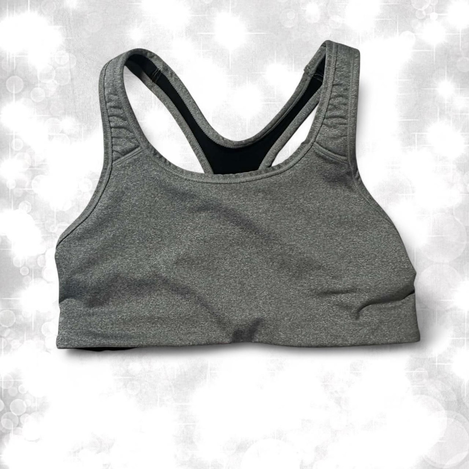 Minimalist style light grey athletic sports bra