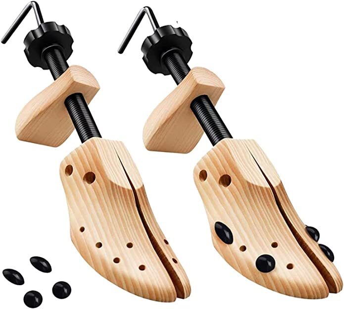 One Pair 2-way Wooden Adjustable Shoe Stretcher for Men Women Size 9-13 US New
