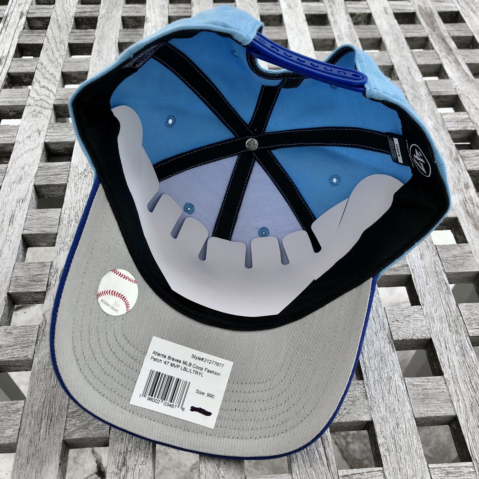 Atlanta Braves Feather Logo Cooperstown Patch 47 Brand MVP 2 Tone Snapback Hat