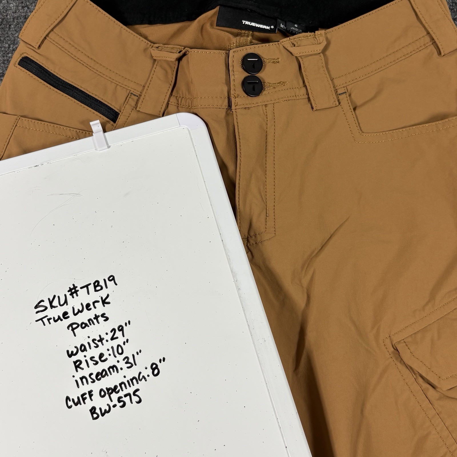 Truewerk T1 Werkpant Pants Womens 6 Brown Cargo Workwear Stretch Nylon 29×31