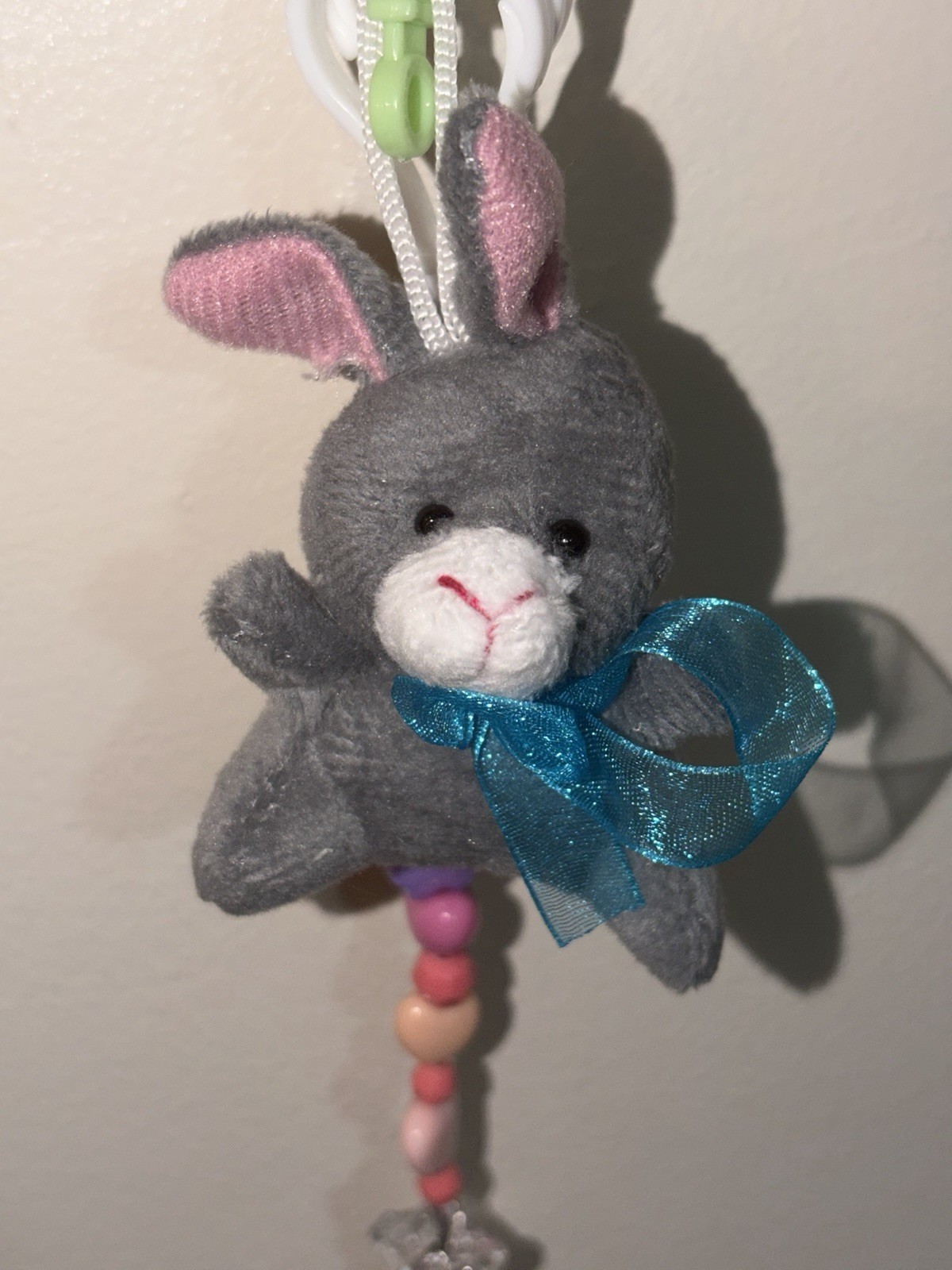 Miniature Bunny Keychain With Handmade Charms